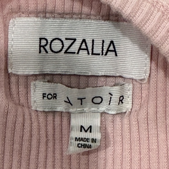 Atoir X Rozalia The Tank Ribbed Tank Top High Neck Capsule Wardrobe Soft Pink M - Picture 8 of 10